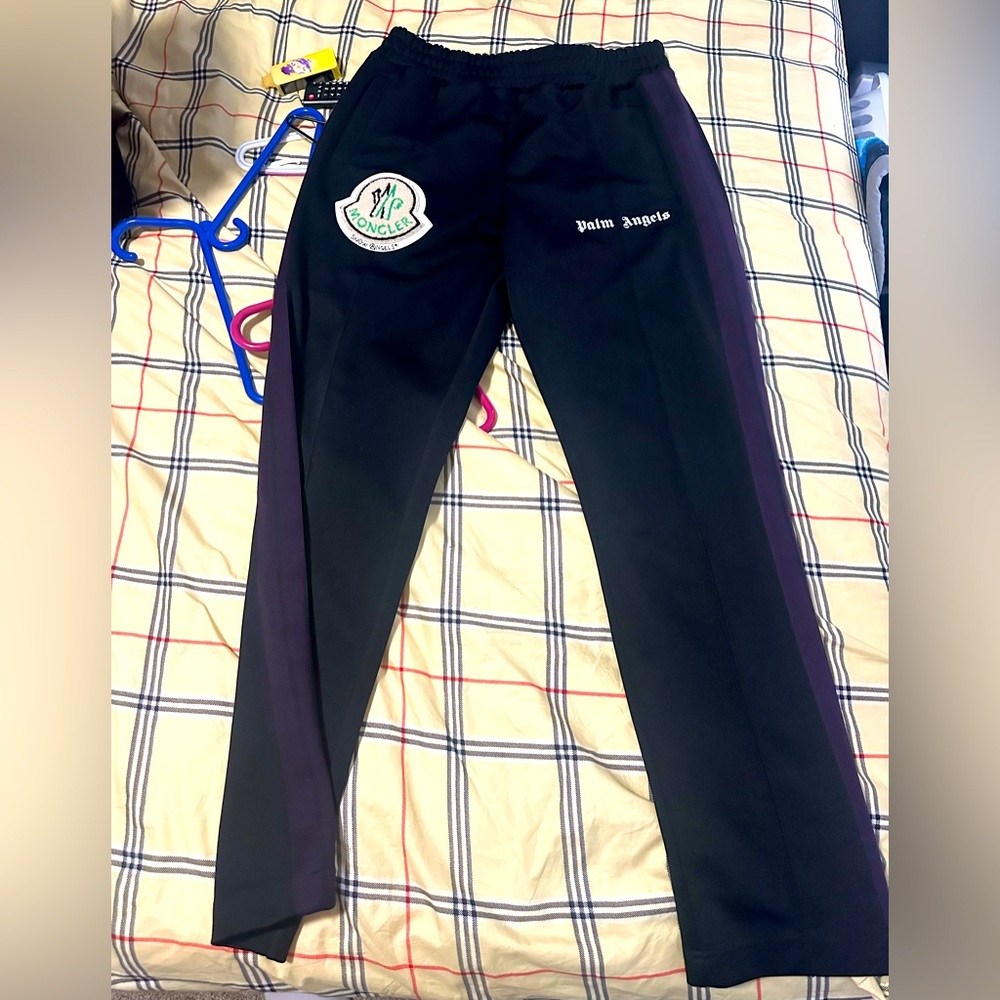 Moncler X palm angels sweatpants black/purple